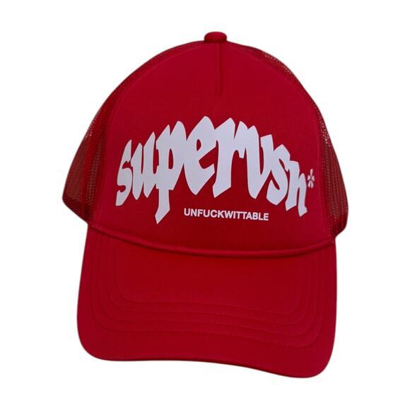 Supervsn‎ Legend Trucker Hat Red Snap Back Unfuckwittable NEW - Picture 1 of 6